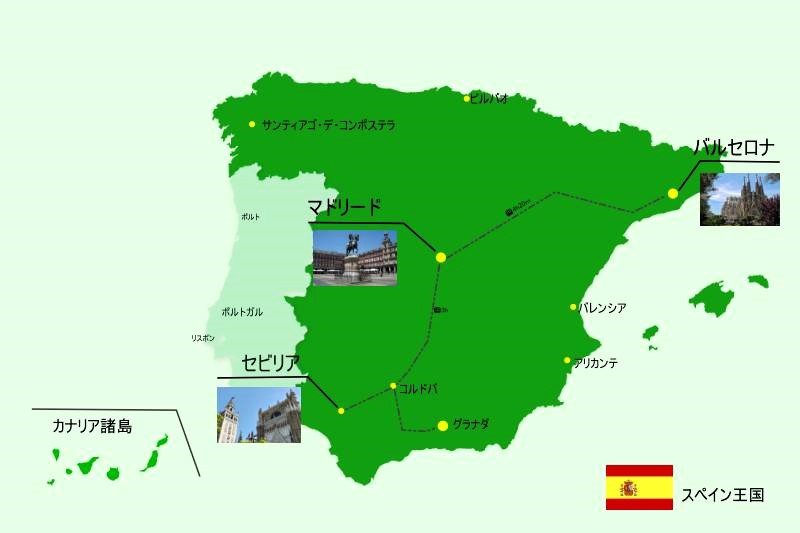 スペイン・セビリアの位置