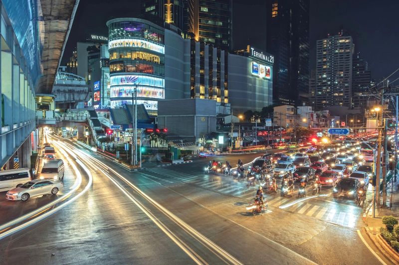 タイ、バンコクのアソーク駅周辺