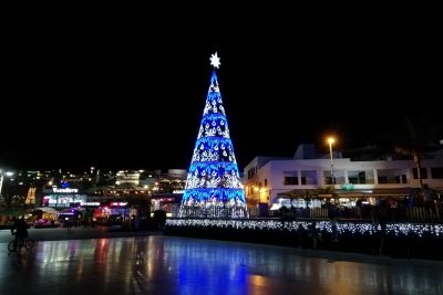 スペイン・カナリア諸島のランサローテ島のクリスマス