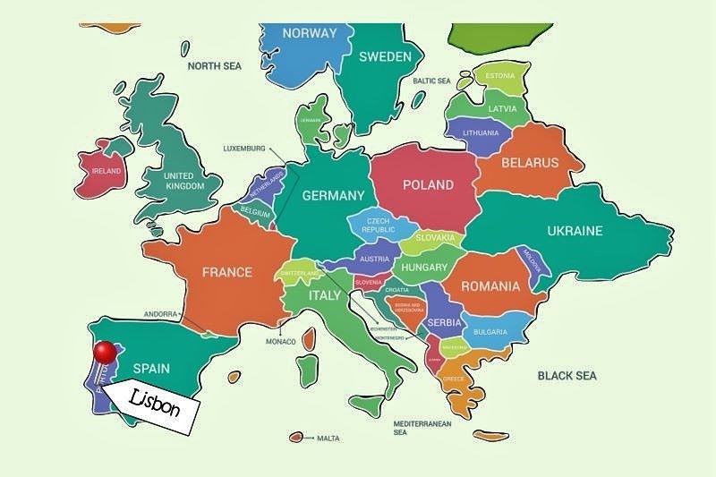 ポルトガル・リスボンの位置マップ