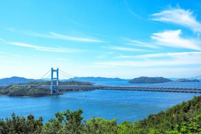 岡山県の鷲羽山からの景色