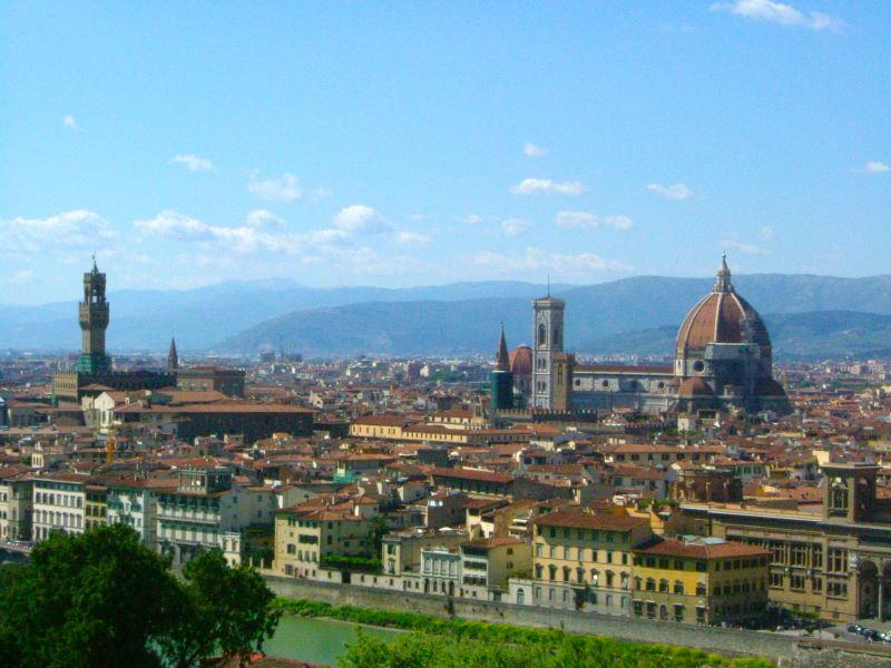 イタリア・フィレンツェのミケランジェロ広場からの眺め