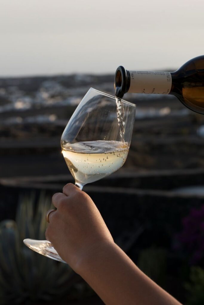 ランサローテ島のボデガ・ロス・ベルメホスの白ワイン